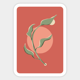 Plant with circles Sticker